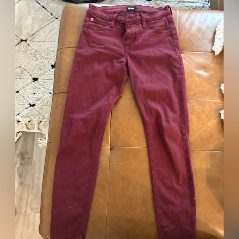 Burgundy Hudson skinny jeans